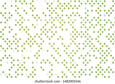 Light Green, Yellow vector template with circles. Blurred bubbles on abstract background with colorful gradient. Completely new template for your brand book.