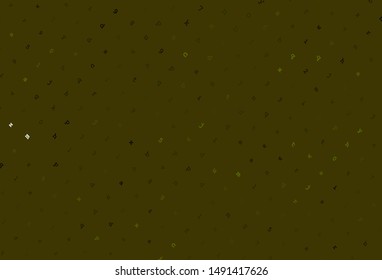 Light Green, Yellow vector template with isolated letters. Blurred design in simple style with signs of alphabet. Pattern for ads, poster, banner of books.