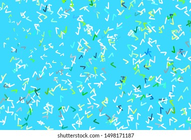 Light Green, Yellow vector template with curved lines. A completely new colorful illustration in simple style. New composition for your brand book.