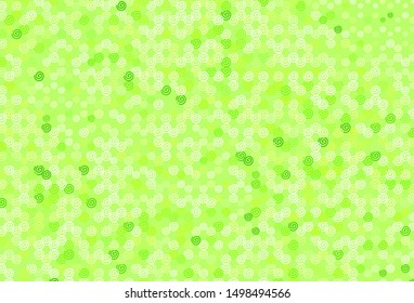 Light Green, Yellow vector template with curved lines. An elegant bright illustration with gradient. Template for cell phone screens.