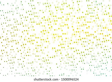 Light Green, Yellow vector template with circles. Modern abstract illustration with colorful water drops. Template for your brand book.