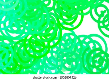 Light Green, Yellow vector template with bent lines. An elegant bright illustration with gradient. Colorful wave pattern for your design.