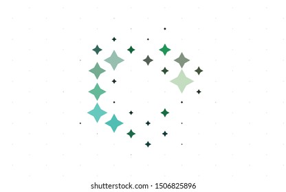 Light Green, Yellow vector template with sky stars. Decorative shining illustration with stars on abstract template. Smart design for your business advert.