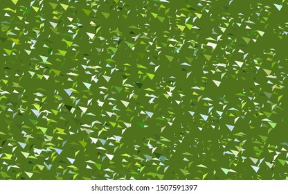 Light Green, Yellow vector template with crystals, triangles. Modern abstract illustration with colorful triangles. Pattern for commercials.