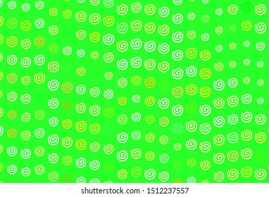 Light Green, Yellow vector template with bent lines. Brand new colorful illustration in simple style. Brand new design for your ads, poster, banner.