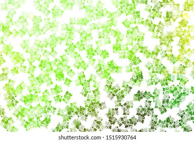 Light Green, Yellow vector template with chaotic shapes. Decorative design in abstract style with random forms. Elegant design for wallpapers.