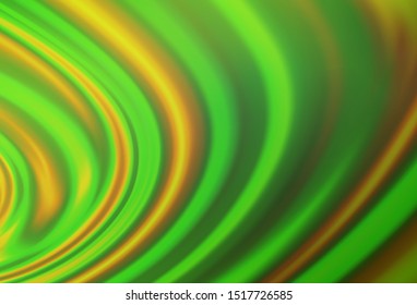 Light Green, Yellow vector template with bubble shapes. Glitter abstract illustration with wry lines. The elegant pattern for brand book.