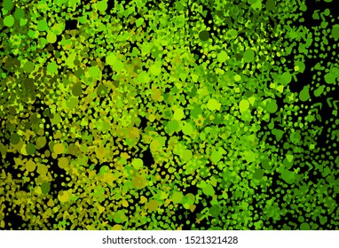 Light Green, Yellow vector template with chaotic shapes. Colorful chaotic forms with gradient in modern style. Elegant design for wallpapers.