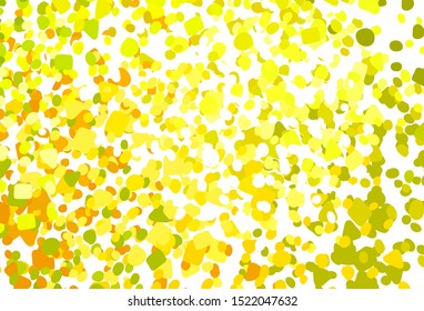 Light Green, Yellow vector template with chaotic shapes. Decorative design in abstract style with random forms. Background for a cell phone.