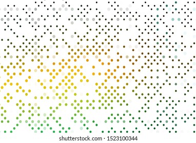 Light Green, Yellow vector template with circles. Modern abstract illustration with colorful water drops. Design for business adverts.