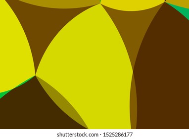 Light Green, Yellow vector template with bent ribbons. An elegant bright illustration with gradient. The best blurred design for your business.
