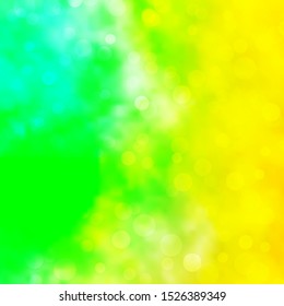 Light Green, Yellow vector template with circles. Abstract decorative design in gradient style with bubbles. Design for posters, banners.