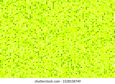 Light Green, Yellow vector template with circles. Blurred decorative design in abstract style with bubbles. Design for your business advert.