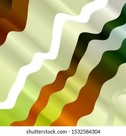 Light Green, Yellow vector template with lines. Colorful illustration in circular style with lines. Smart design for your promotions.