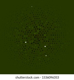 Light Green, Yellow vector template with neon stars. Modern geometric abstract illustration with stars. Theme for cell phones.