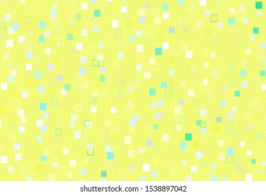 Light Green, Yellow vector template with square style. Modern abstract illustration with colorful rectangles. Modern template for your promotion.