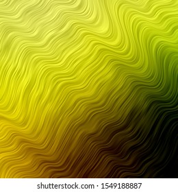 Light Green, Yellow vector template with lines. Brand new colorful illustration with bent lines. Pattern for commercials, ads.