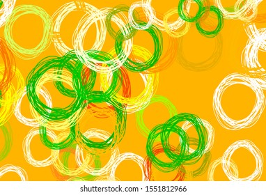 Light Green, Yellow vector template with circles. Blurred bubbles on abstract background with colorful gradient. Pattern for ads, leaflets.
