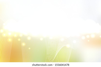 Light Green, Yellow vector template with carnival confetti. Beautiful colored illustration with ribbon in celebration style. The template can be used as a background for postcards.
