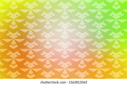 Light Green, Yellow vector template with lines. Colorful abstract illustration with gradient lines. Brand new design for your ads, poster, banner.