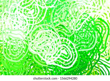 Light Green, Yellow vector template with chaotic shapes. Colorful chaotic forms with gradient in modern style. Simple design for your web site.