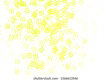 Light Green, Yellow vector template with repeated sticks, dots. Blurred decorative design in simple style with lines. Pattern for ad, booklets, leaflets.