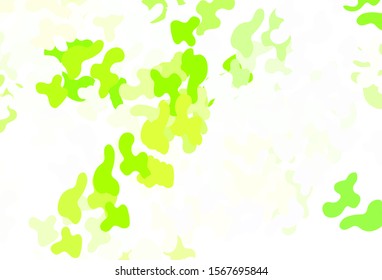 Light Green, Yellow vector template with chaotic shapes. Colorful chaotic forms with gradient in modern style. Background for a cell phone.