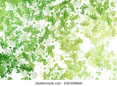 Light Green, Yellow vector template with chaotic shapes. Modern abstract illustration with colorful random forms. Elegant design for wallpapers.