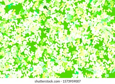 Light Green, Yellow vector template with chaotic shapes. Colorful chaotic forms with gradient in modern style. Best smart design for your business.