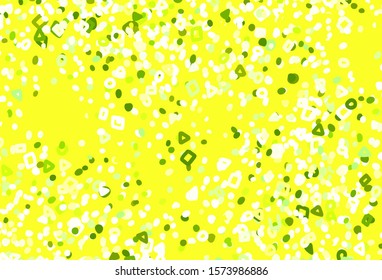 Light Green, Yellow vector template with chaotic shapes. Illustration with colorful gradient shapes in abstract style. Elegant design for wallpapers.
