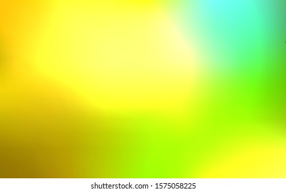 Light Green, Yellow vector template with curved ribbons. Shining crooked illustration of lines in a brand-new style. The best blurred design for your business.
