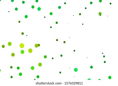 Light Green, Yellow vector template with circles. Modern abstract illustration with colorful water drops. Design for business adverts.