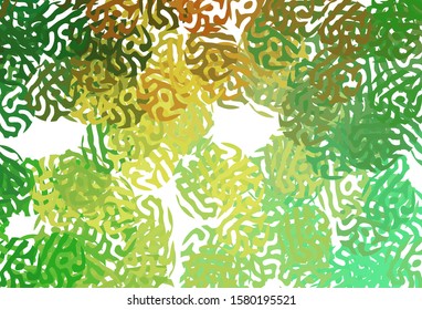 Light Green, Yellow vector template with chaotic shapes. Simple colorful illustration with abstract gradient shapes. Background for a cell phone.