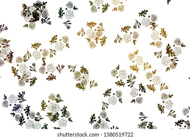 Light Green, Yellow vector template with chaotic shapes. Simple colorful illustration with abstract gradient shapes. Modern design for your business card.