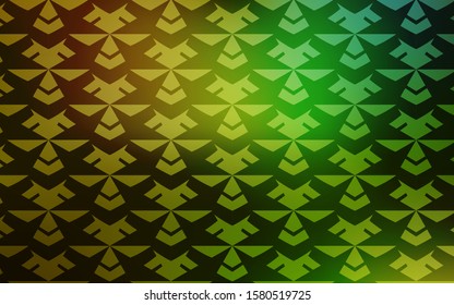 Light Green, Yellow vector template with lines. Colorful abstract illustration with gradient lines. A new texture for your  ad, booklets, leaflets.
