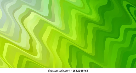 Light Green, Yellow vector template with wry lines. Colorful illustration in abstract style with bent lines. Best design for your posters, banners.