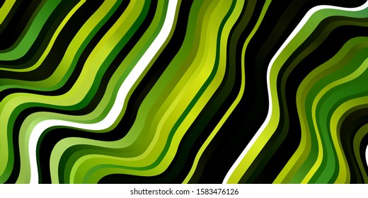 Light Green, Yellow vector template with curves. Colorful illustration, which consists of curves. Template for your UI design.
