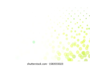 Light Green, Yellow vector template with circles. Illustration with set of shining colorful abstract circles. Design for your business advert.