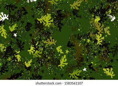 Light Green, Yellow vector template with chaotic shapes. Illustration with colorful gradient shapes in abstract style. Elegant design for wallpapers.