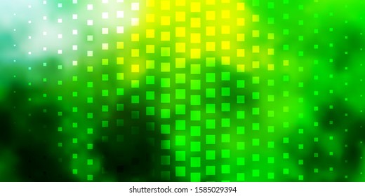 Light Green, Yellow vector template in rectangles. Colorful illustration with gradient rectangles and squares. Pattern for business booklets, leaflets