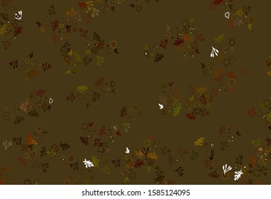 Light Green, Yellow vector template with chaotic shapes. Modern abstract illustration with colorful random forms. Simple design for your web site.