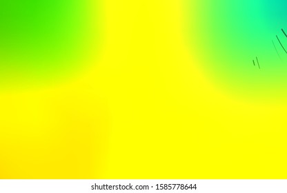 Light Green, Yellow vector template with abstract lines. Colorful illustration in abstract cranked style with gradient. A completely new template for your business design.