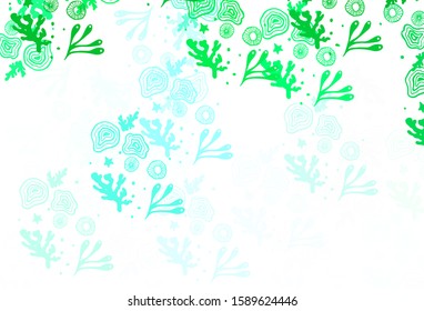 Light Green, Yellow vector template with chaotic shapes. Colorful chaotic forms with gradient in modern style. Background for a cell phone.