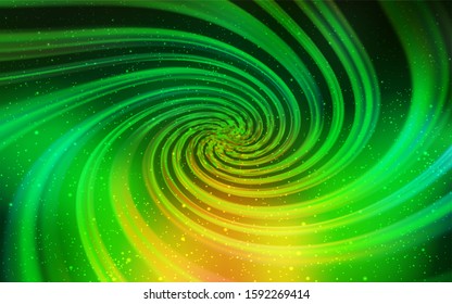 Light Green, Yellow vector template with space stars. Modern abstract illustration with Big Dipper stars. Pattern for astrology websites.