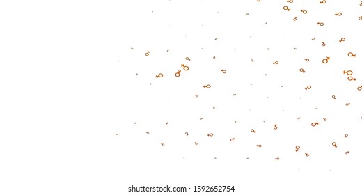 Light Green, Yellow vector template with businesswoman signs. Illustration with signs of women's strength and power. Background for cell phones.
