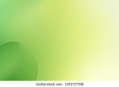Light Green, Yellow vector template with lines, ovals. Creative illustration in halftone memphis style with gradient. A new texture for your  ad, booklets, leaflets.