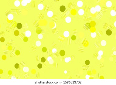 Light Green, Yellow vector template with circles. Modern abstract illustration with colorful water drops. Pattern for textures of wallpapers.