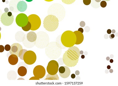 Light Green, Yellow vector template with circles. Illustration with set of shining colorful abstract circles. Pattern for beautiful websites.
