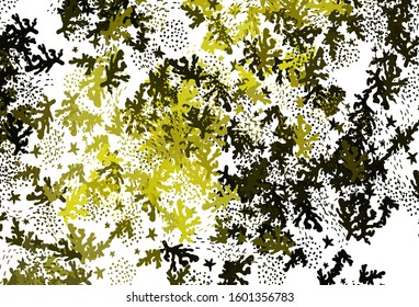 Light Green, Yellow vector template with chaotic shapes. Colorful chaotic forms with gradient in modern style. Elegant design for wallpapers.