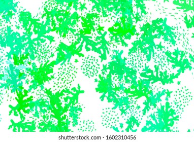 Light Green, Yellow vector template with chaotic shapes. Simple colorful illustration with abstract gradient shapes. Elegant design for wallpapers.